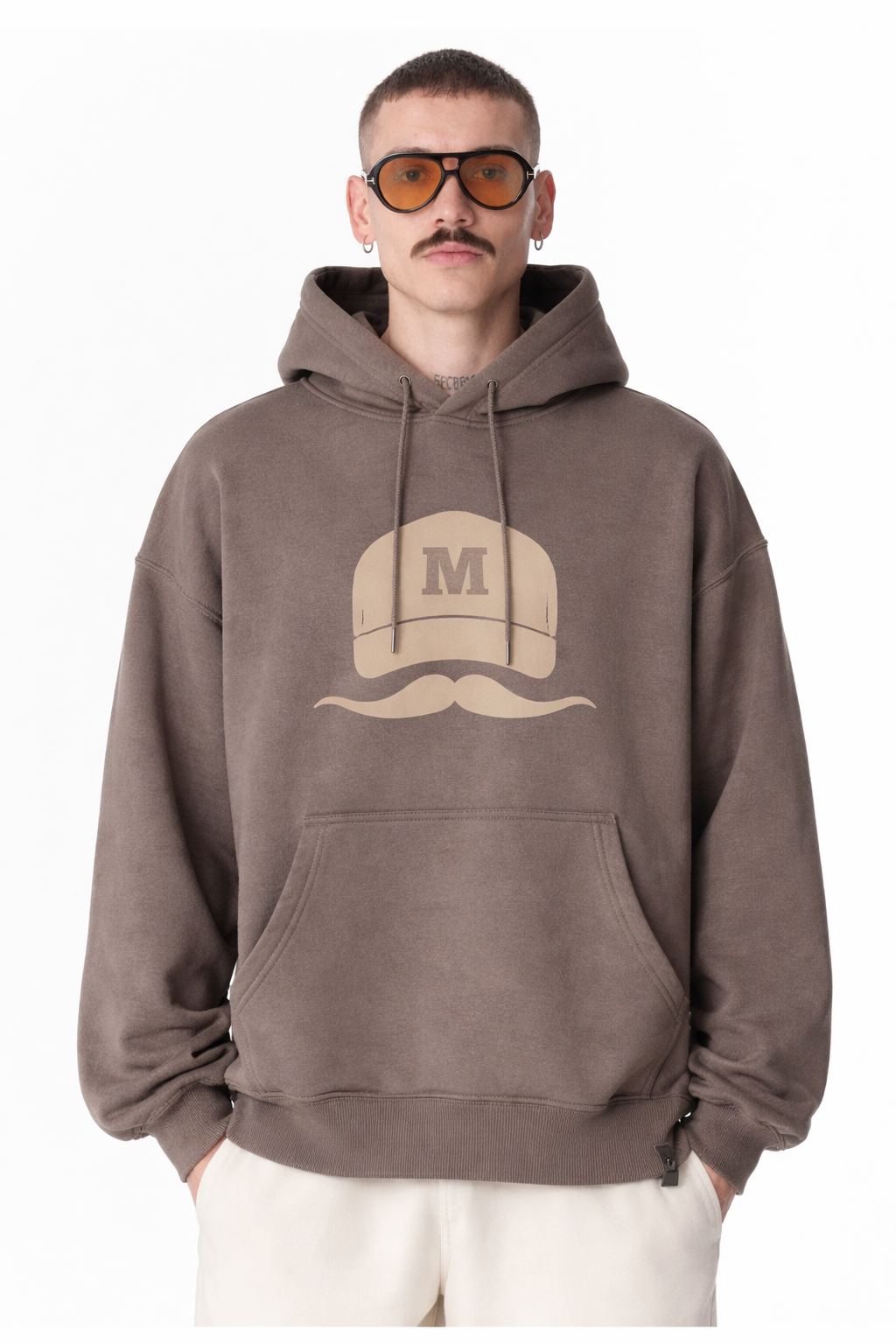 Sudadera Marron EL MOSTACHO BLUES